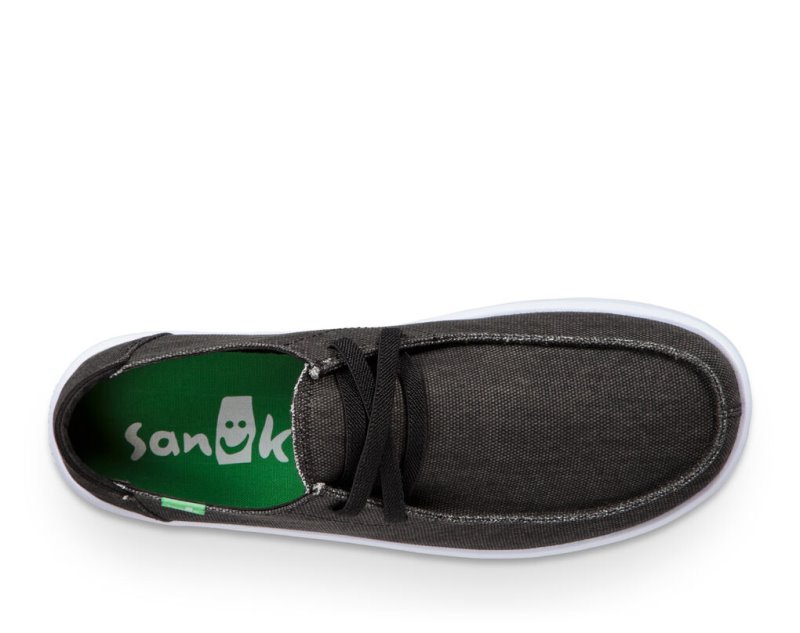 Sanuk Shaka Men's Shoes Black | Canada 238OKI